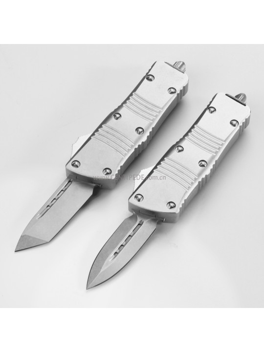 3.5 inches CNC stone washing 5Cr13 blade and aluminium handle automatic out the front folding knife ST40008