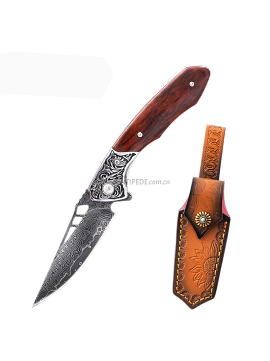 In stock Damascus folding knife Magic Pill SF82002