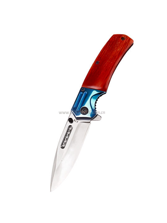 In Stock Wooden Handle Outdoor Folding Knife 22078-2